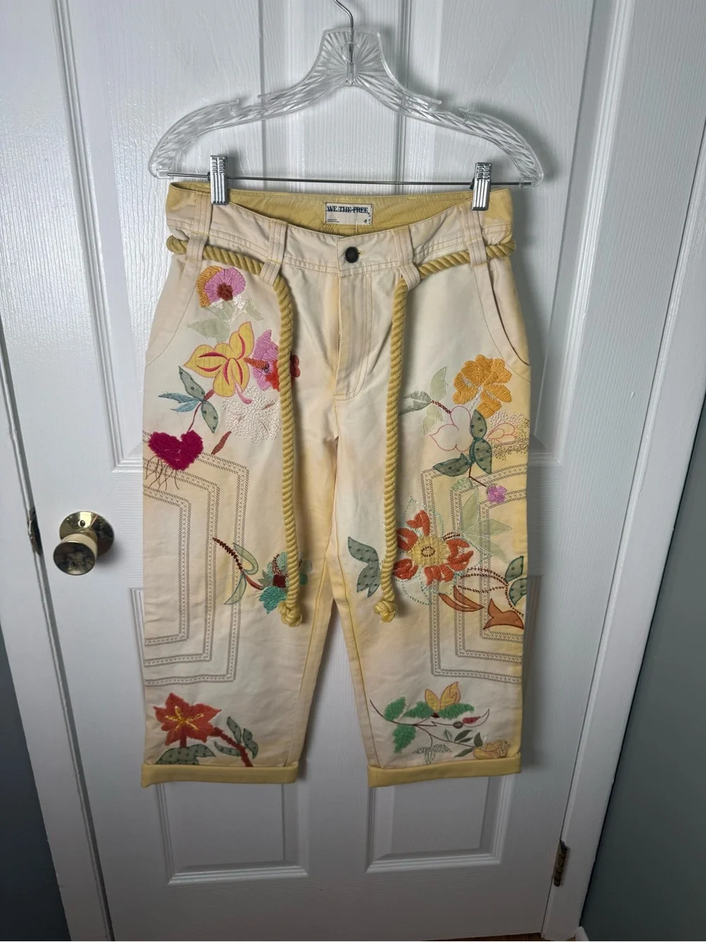 Free People We The Free Electric Sands Embroidered Pants